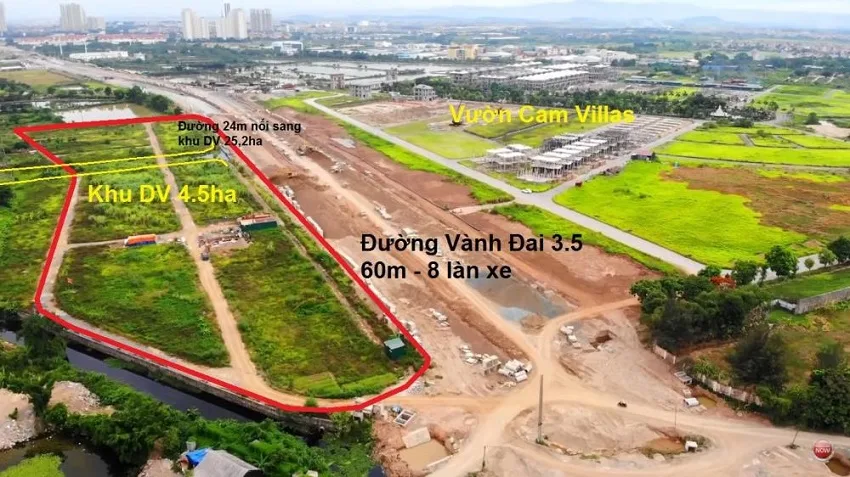 Bán đất dịch vụ 4.5ha Vân Canh